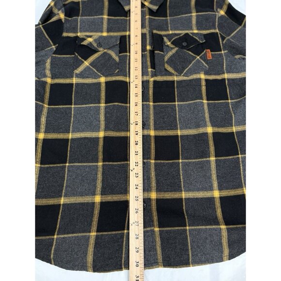 Off The Grid Destroyer Flannel Shirt Men’s XL Castlerock Grey Yellow Long Sleeve - Picture 12 of 16